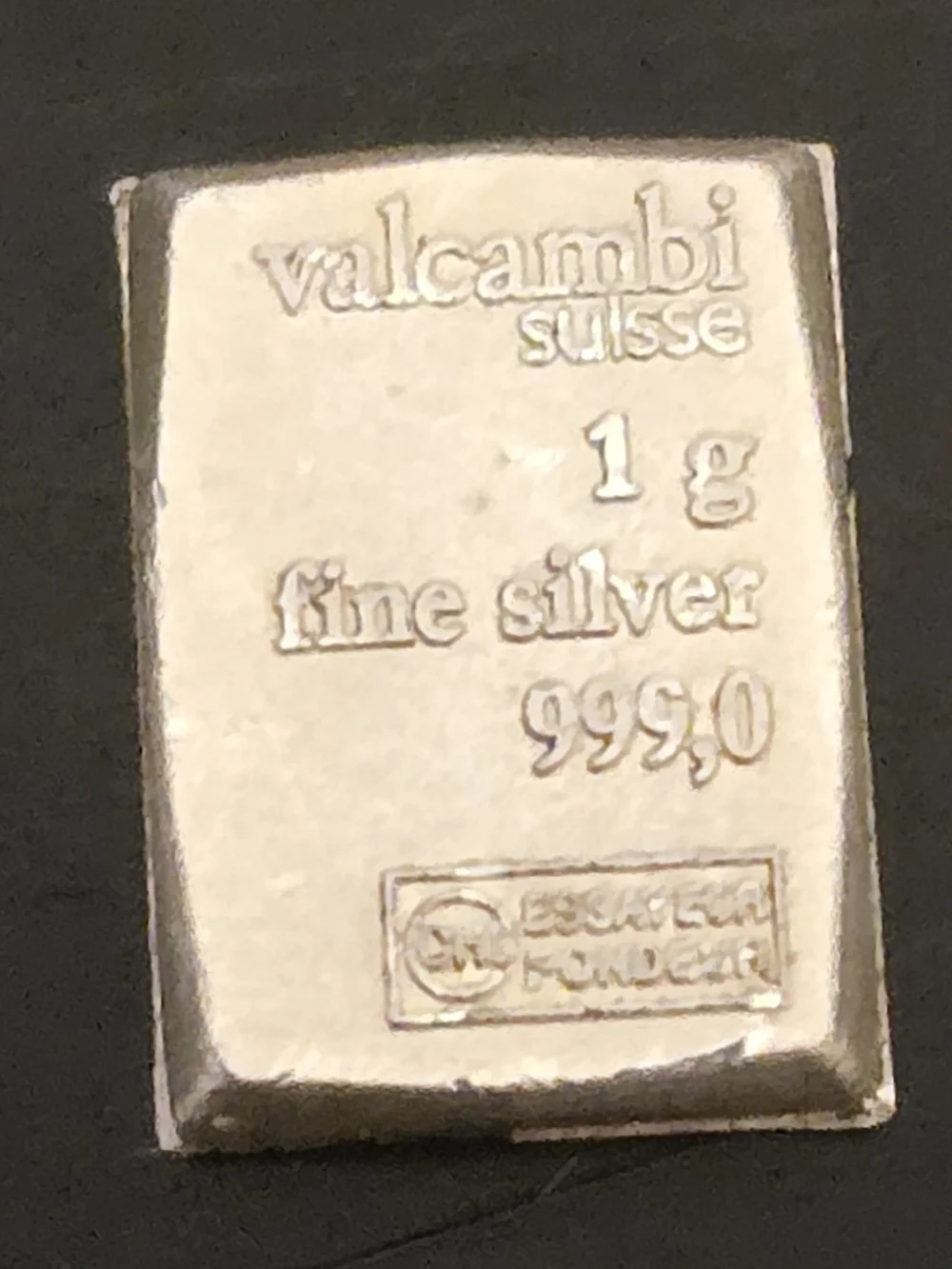 Vintage Silver Valcambi 1g Bar - Silver